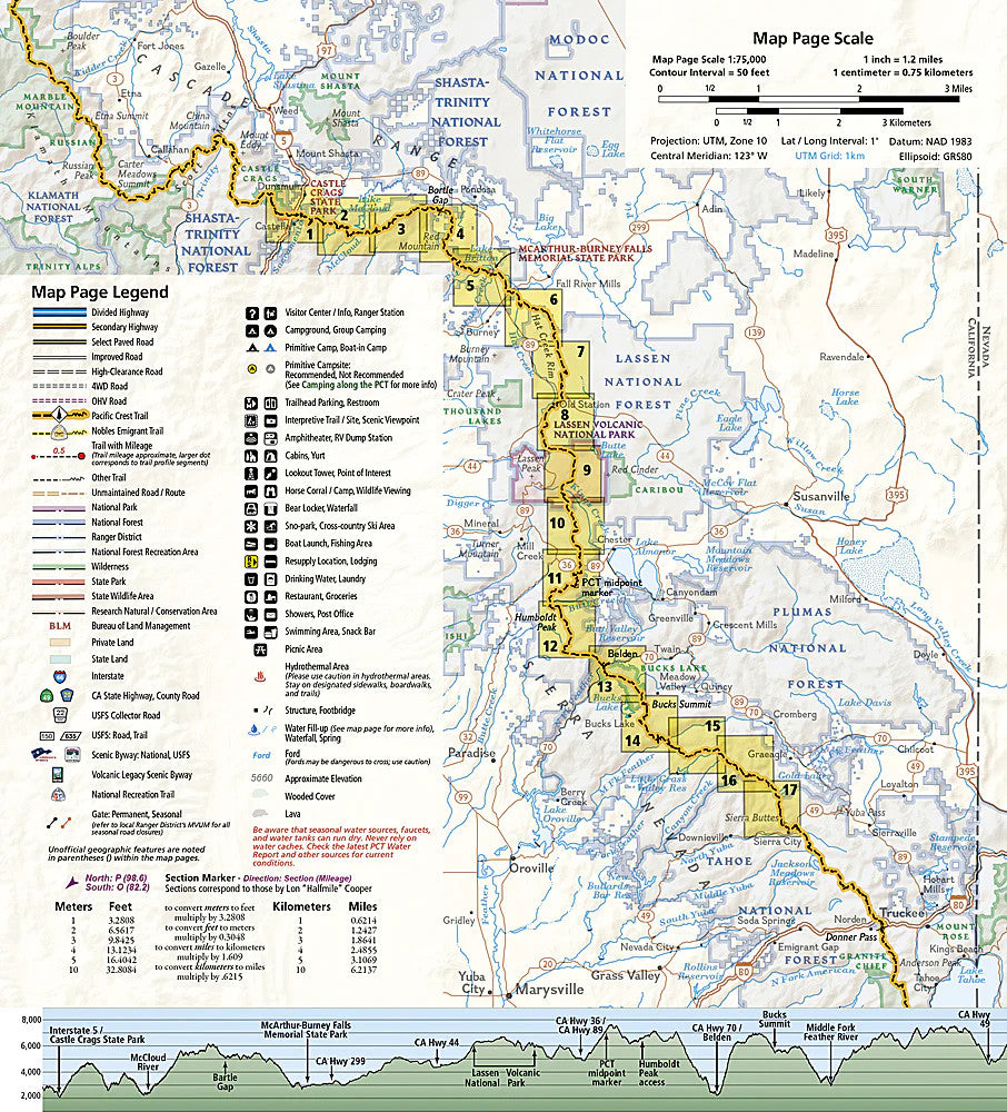 PCT California, Shasta & Lassen: Map #1007