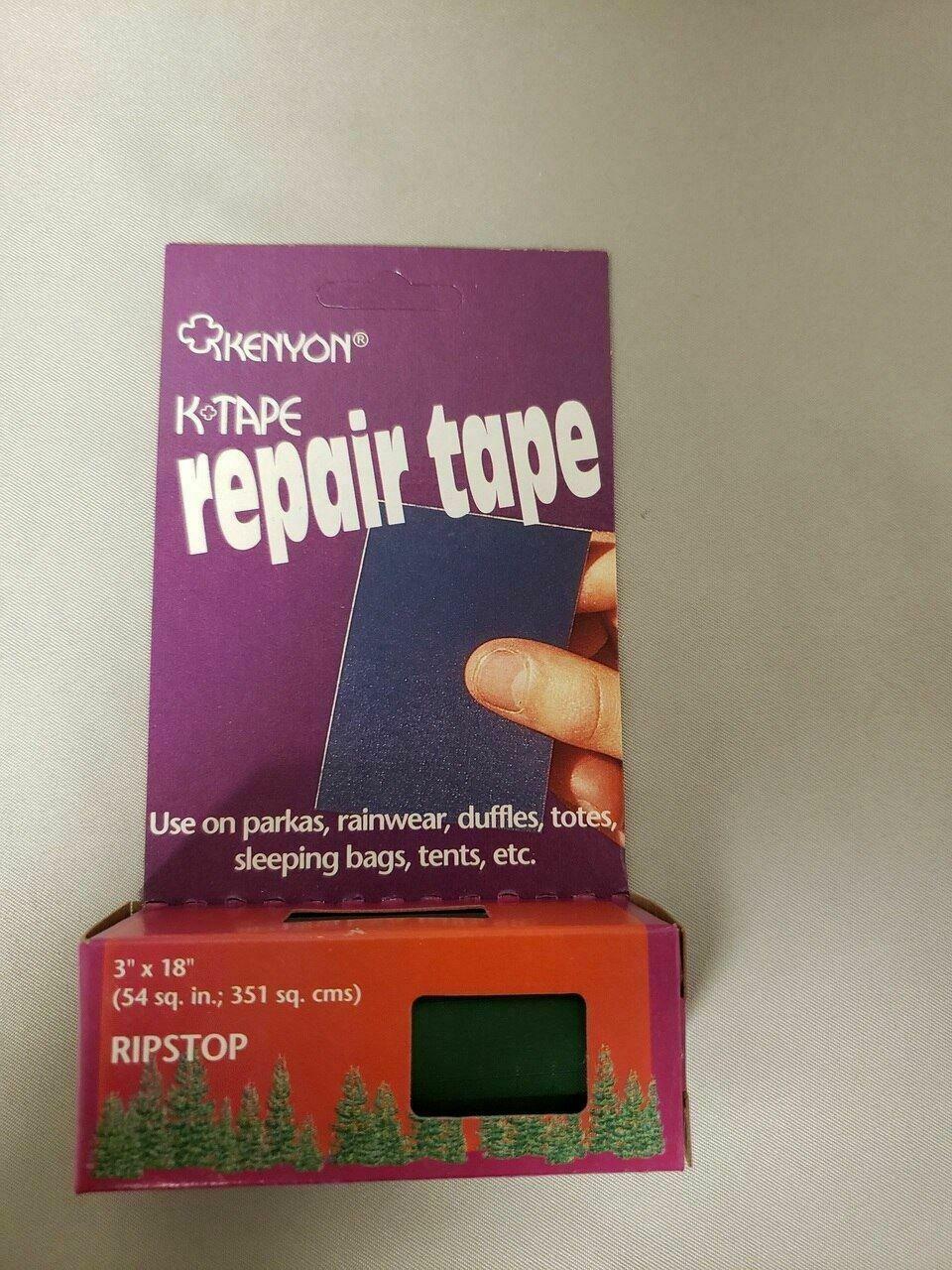 Kenyon K-Tape 3'' x 18'' Forest Green Ripstop Nylon Adhesive-Backed Repair Tape