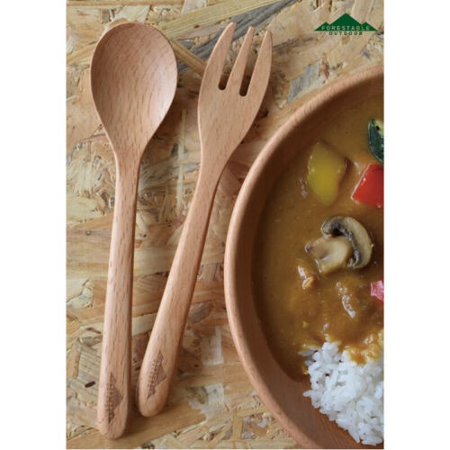 New Evernew Forestable Wood Flatware Medium 7.08" Fork Utensil ECZ219