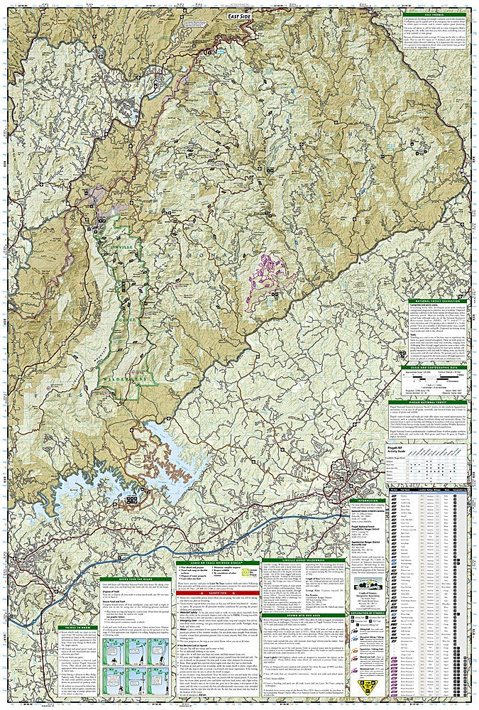 Linville Gorge Mount Mitchell NC Waterproof Topo Map Hiking Camping Trail #779