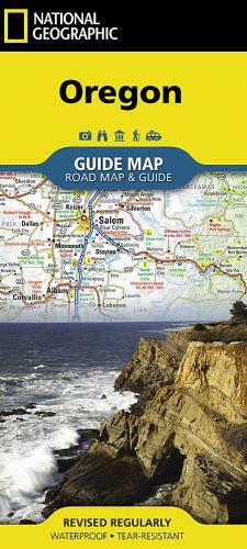Oregon OR Road Map Travel Guide Waterproof Topographic Camping Hiking Outdoor