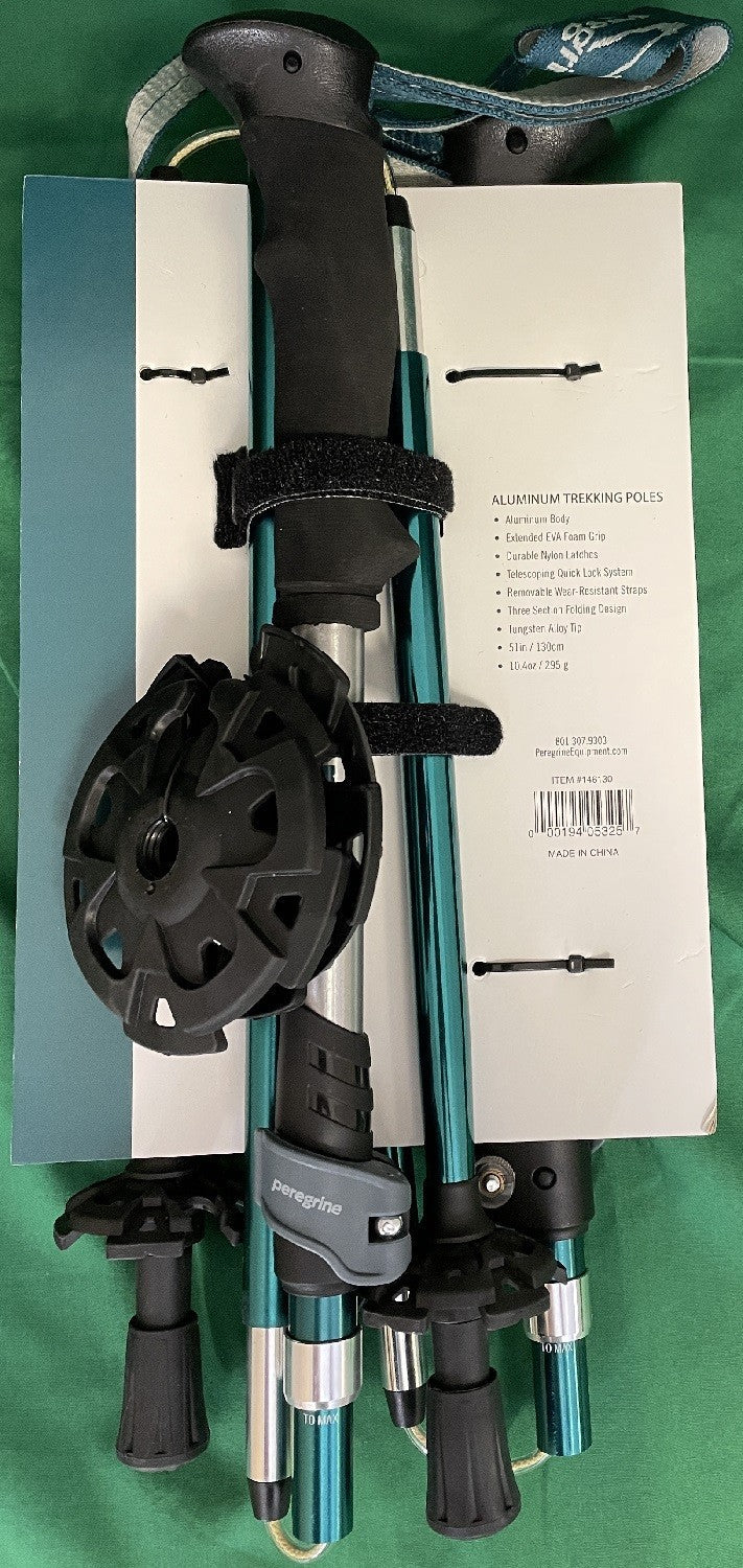 Peregrine Uinta Folding Trekking Poles – 1 Pair Aluminum Ergo Grip + Baskets