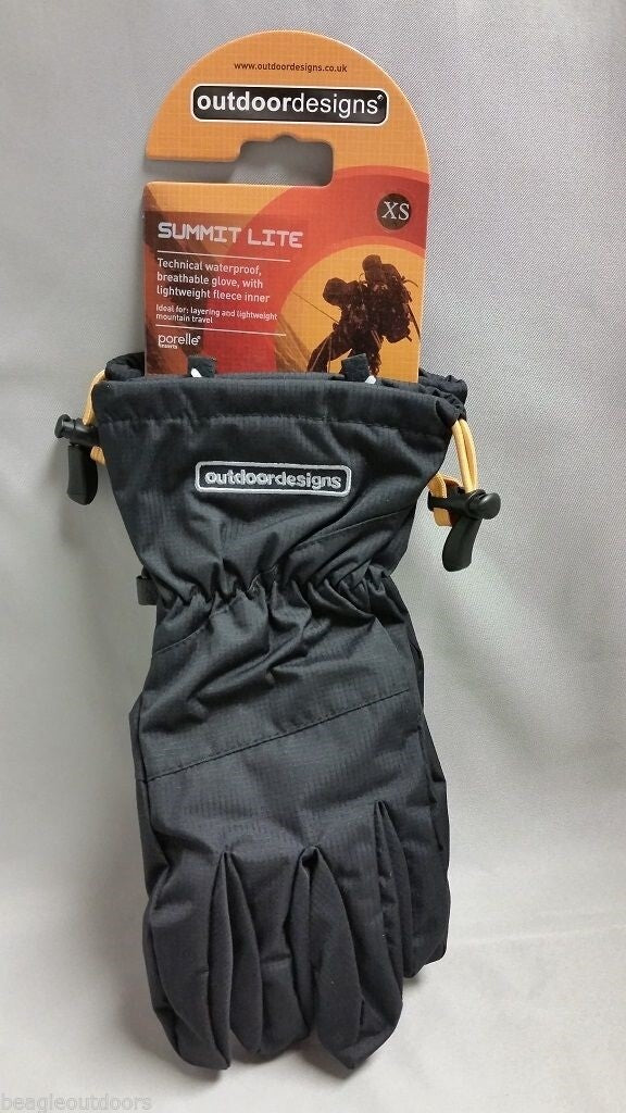 Outdoor Designs Summit Lite Glove Waterproof Breathable Black Gloves Size XS
