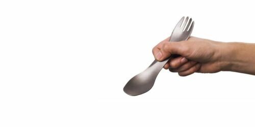 Humangear GoBites Uno Spoon/Fork Combo Utensil Pink OEM - Sturdy BPA-Free Nylon