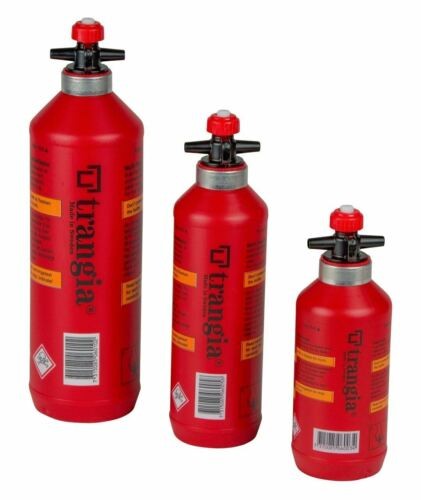 Trangia 1.0 L Red HDPE Fuel Bottle w/Safety Valve for Filling Alcohol Stoves