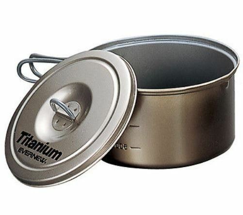 Evernew Titanium 0.9L Pot with Lid ECA422 900ml Ultralight Backpacking Cookware