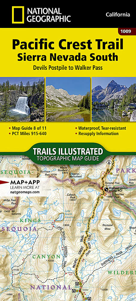PCT California, Sierra Nevada South: Map #1009