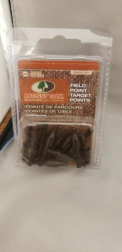 Mossy Oak Field Point 9/32" Target Points 100-Grain 12-Pack