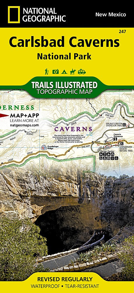 Carlsbad Caverns National Park NM Waterproof Topo Map Hiking Camping #247