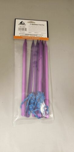 Liberty Mountain Purple Anodized Aluminum 9" Y Tent Pegs / Stakes 6-Pack