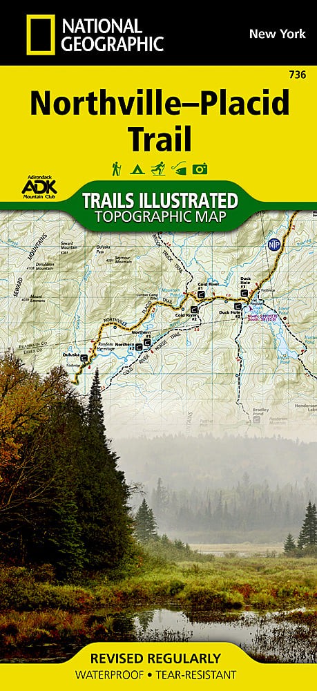 Northville Placid Trail NY Waterproof Topo Map Hiking Backpacking Camping #736