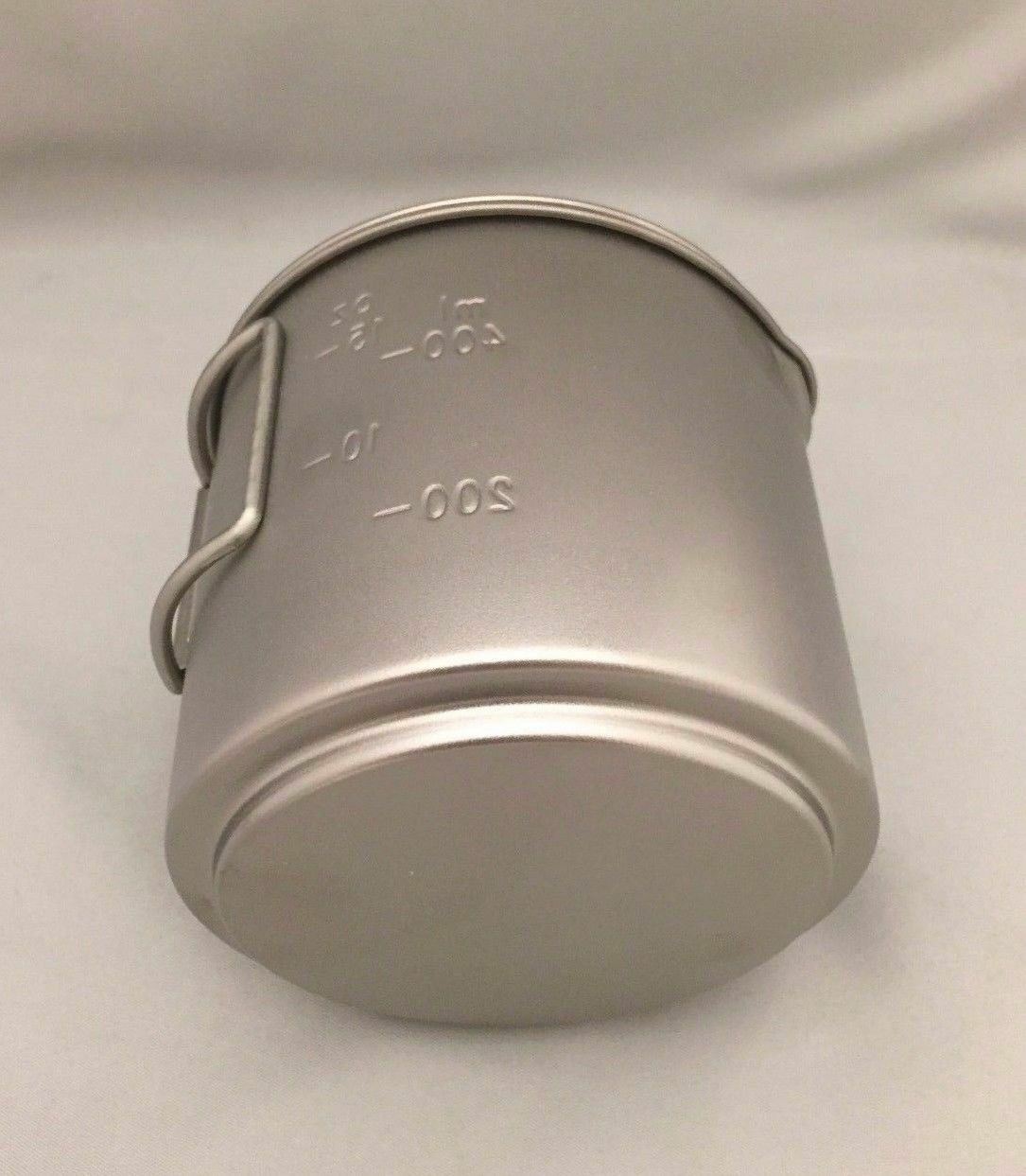 Evernew Titanium Ti Ultralight Mug Pot 500 550ml w/Pour Spout/Lid/Handles ECA537