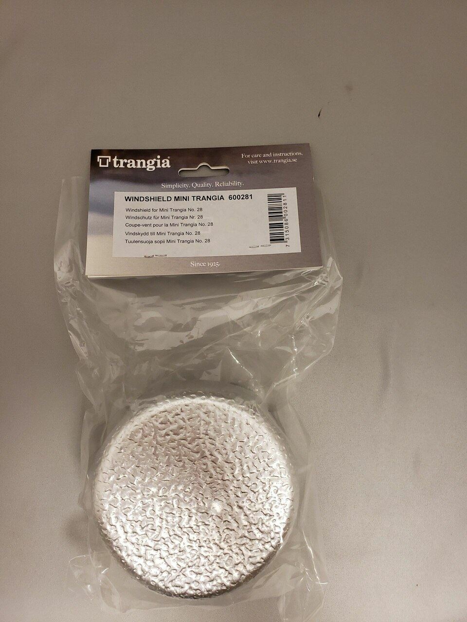Trangia Ultralight Aluminum Windshield for Spirit Burner & Mini Trangia