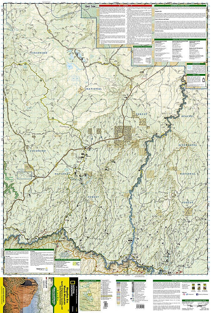 Coconino National Forest AZ Waterproof Map Bundle Pack Hiking Camping