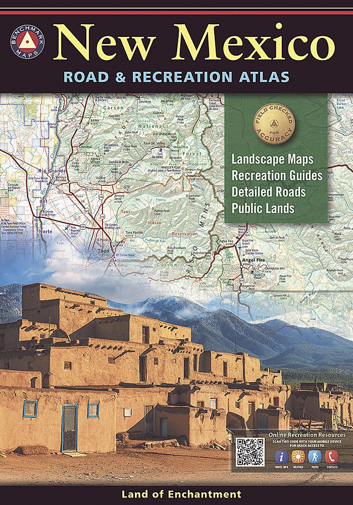 New Mexico NM Road Recreation Atlas Waterproof Topographic Hiking Camping Guide