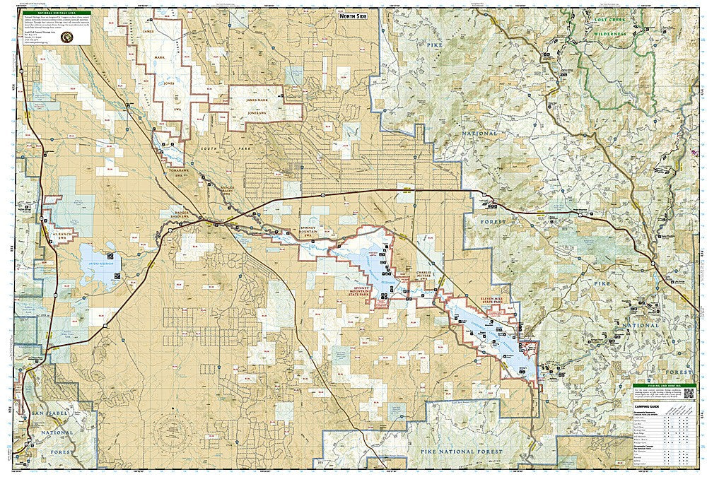 Elevenmile Canyon South Park CO Waterproof Topo Map Hiking Camping Trail #152