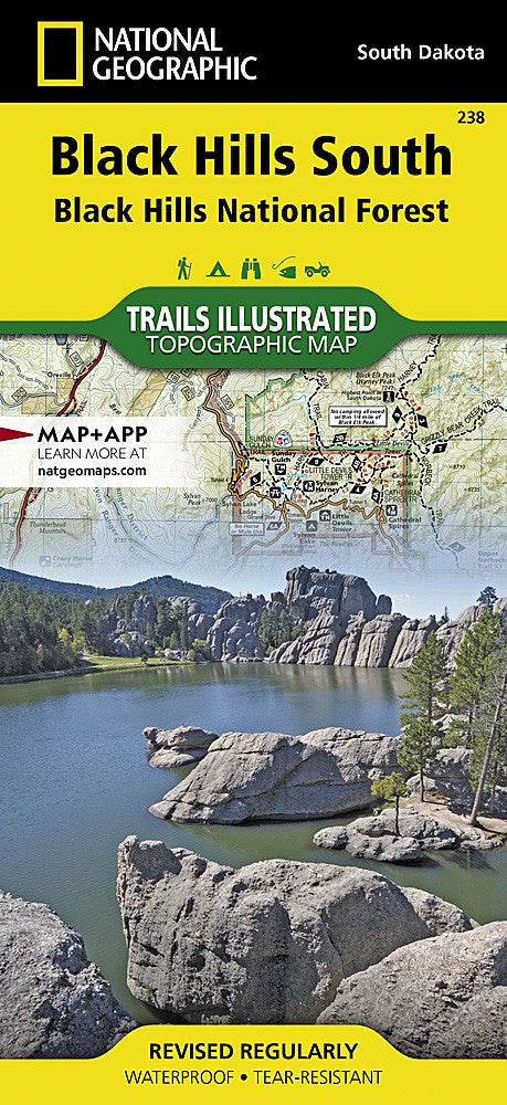 Black Hills National Forest South SD Waterproof Topo Map Hiking Camping #238