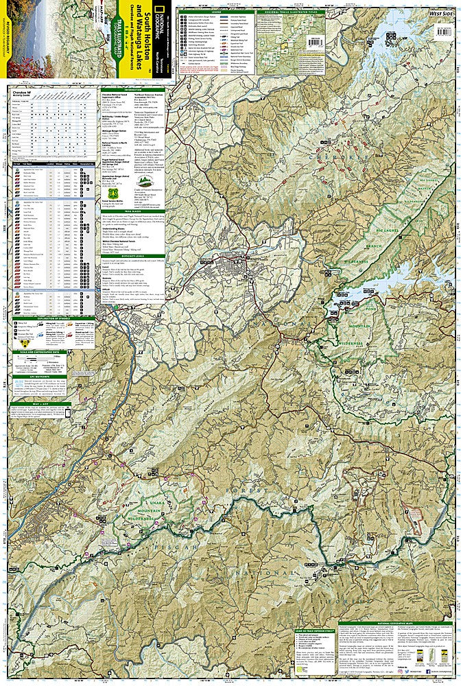 Pisgah National Forest NC Waterproof Topo Map Bundle Pack Hiking Camping