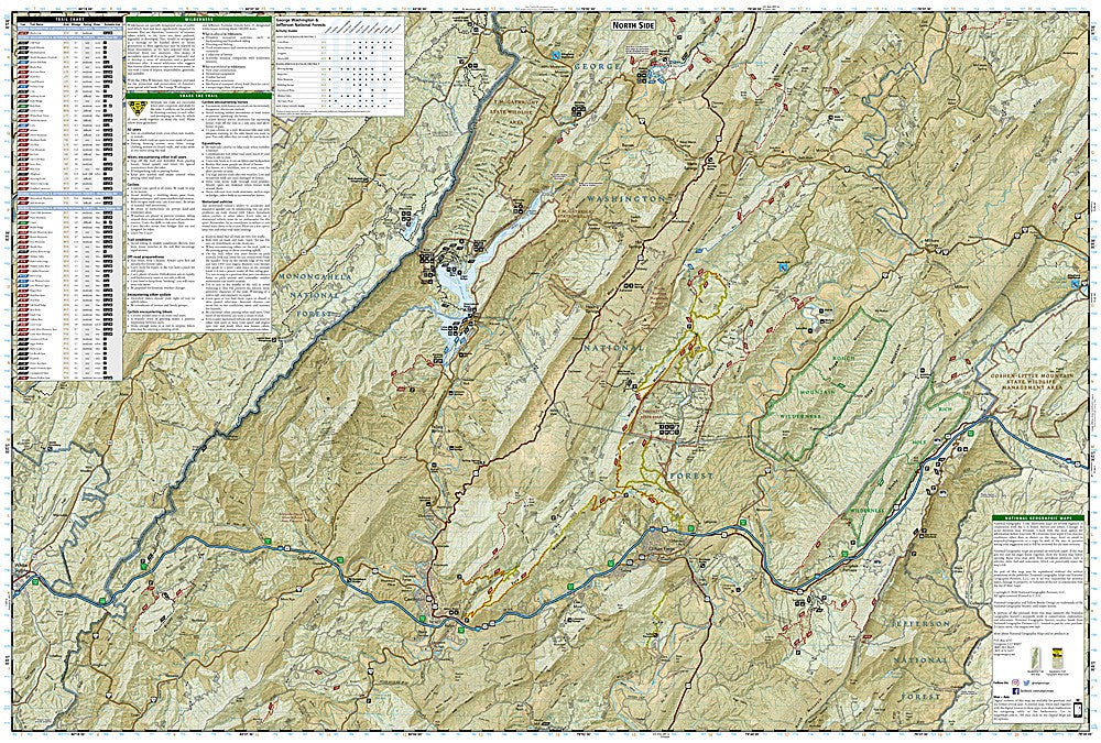Covington Alleghany Highlands VA Waterproof Topo Map Hiking Camping Trail #788