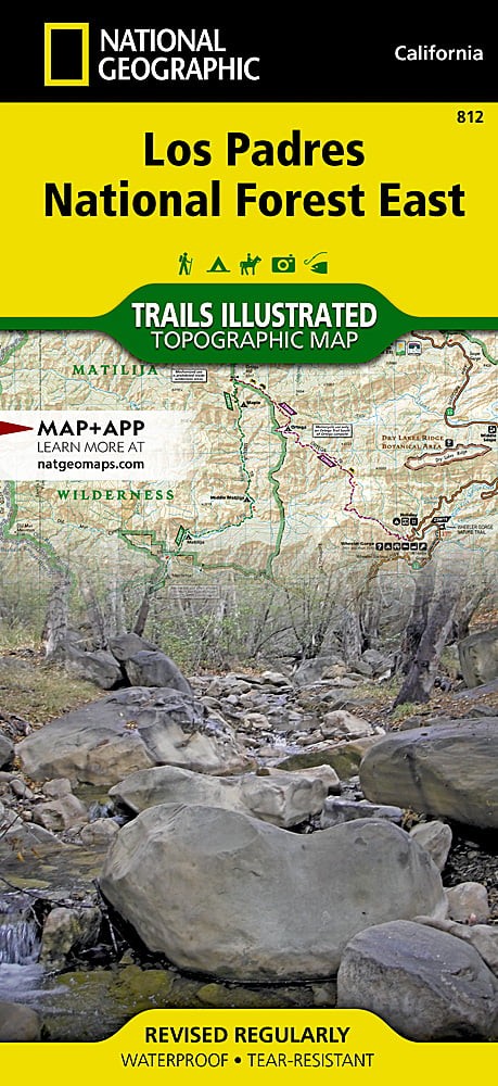Los Padres National Forest East CA Waterproof Topo Map Hiking Camping #812
