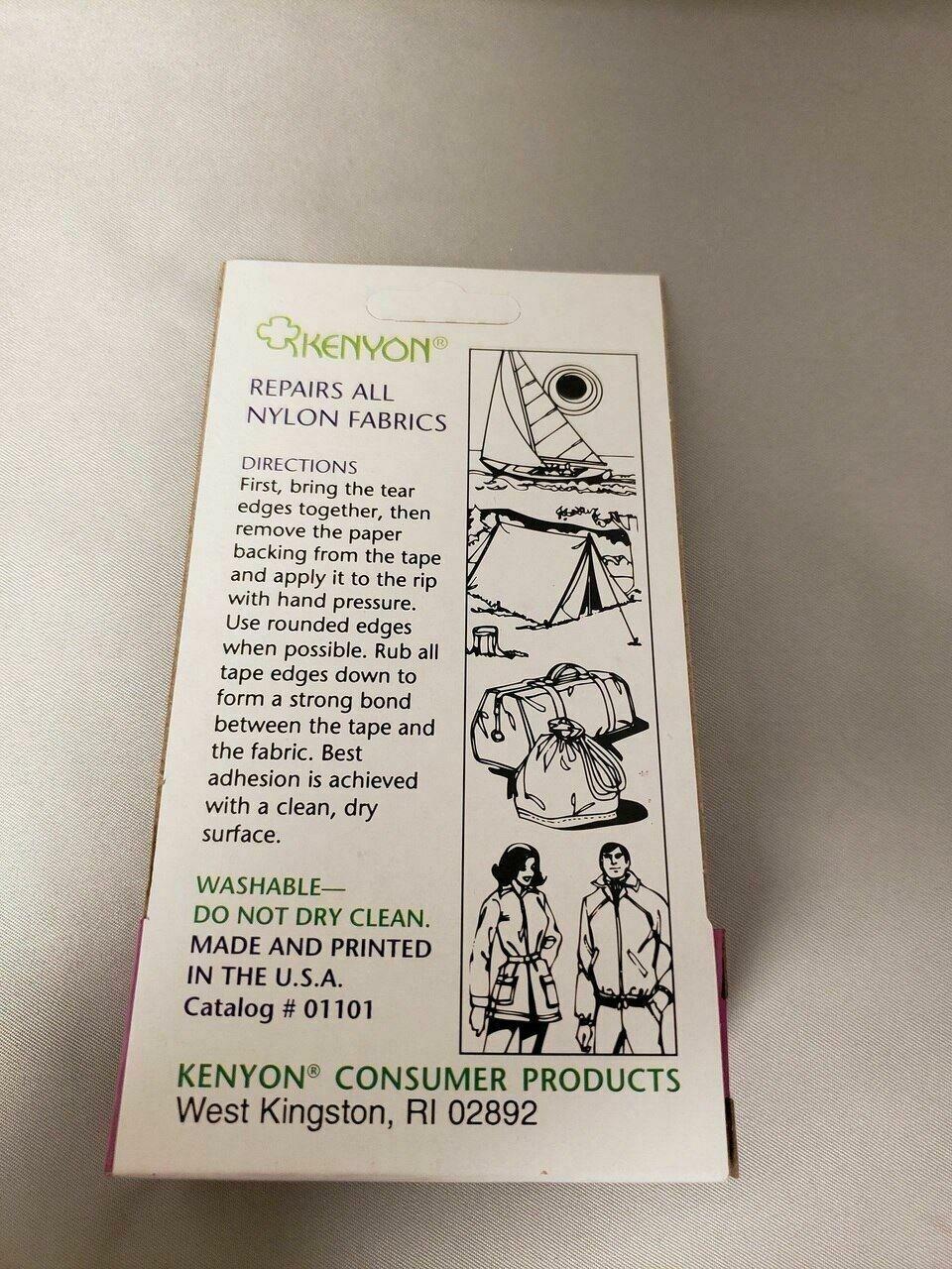 Kenyon K-Tape 3'' x 18'' Forest Green Ripstop Nylon Adhesive-Backed Repair Tape