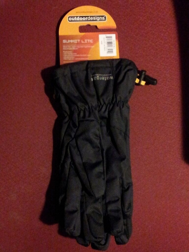 Outdoor Designs Summit Lite Gloves – Waterproof Breathable Black Size M