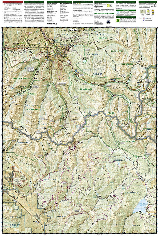 Collegiate Peaks Eagles Nest CO Waterproof GMU Map Bundle Hiking Hunting Camp