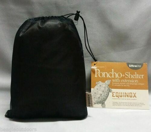 Equinox Terrapin Ultralite Rain Poncho w/Extension Asstd. Colors 58"x104"