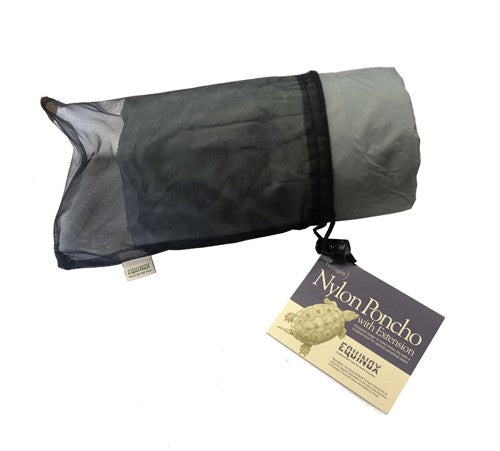 Equinox Terrapin 1.9oz Nylon Extended Rain Poncho w/Hood Assorted Colors 58"x90"