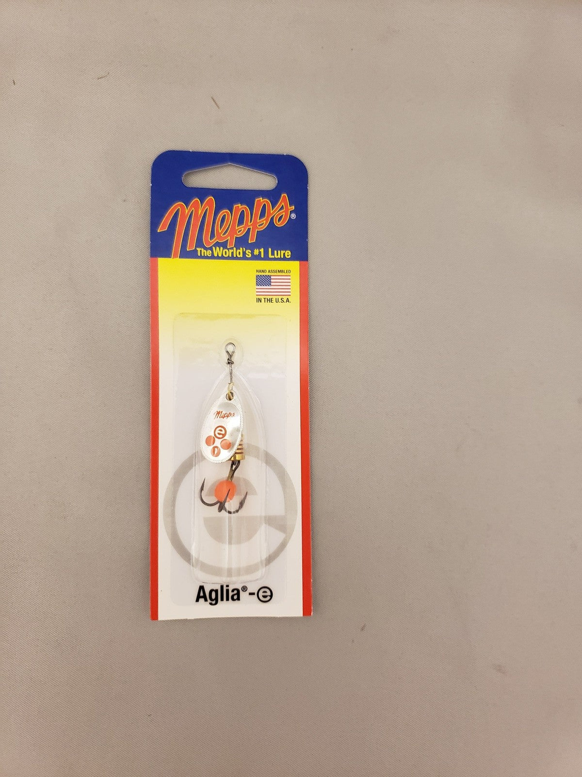 Mepps Aglia-e 1/8 oz Spinner Fishing Lure Hot Orange Treble Hook BE1-SHO