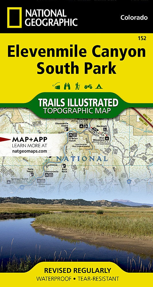 Elevenmile Canyon South Park CO Waterproof Topo Map Hiking Camping Trail #152