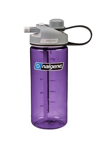 Nalgene Multidrink Sustain 20oz Purple Bottle w/Gray Cap BPA-Free