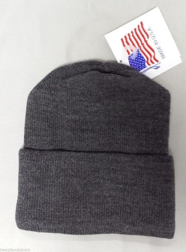 Liberty Mountain Basic SuperStretch Cuff Gray Beanie Stocking Sock Hat (Grey)