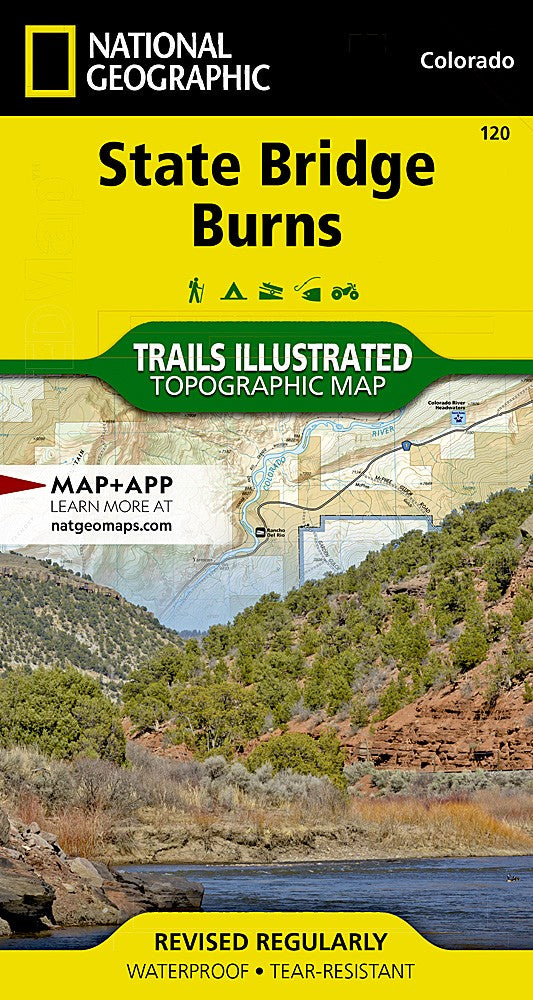 State Bridge Burns CO Waterproof Topographic Map Hiking Camping Trail #120