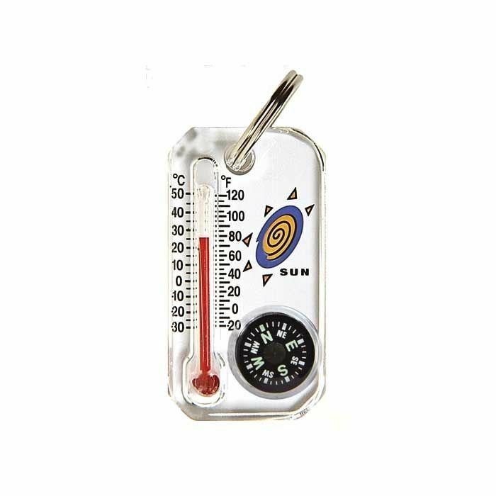 NEW Sun Therm-O-Compass Thermometer Compass Zipper-Pull Temperature Hunting 802