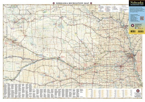 Nebraska NE Recreation Map Waterproof Topographic Hiking Camping Outdoor Guide