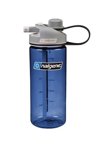 Nalgene Multidrink Sustain 20oz Blue Bottle w/Gray Cap BPA-Free