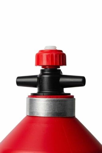 Trangia 1.0 L Red HDPE Fuel Bottle w/Safety Valve for Filling Alcohol Stoves
