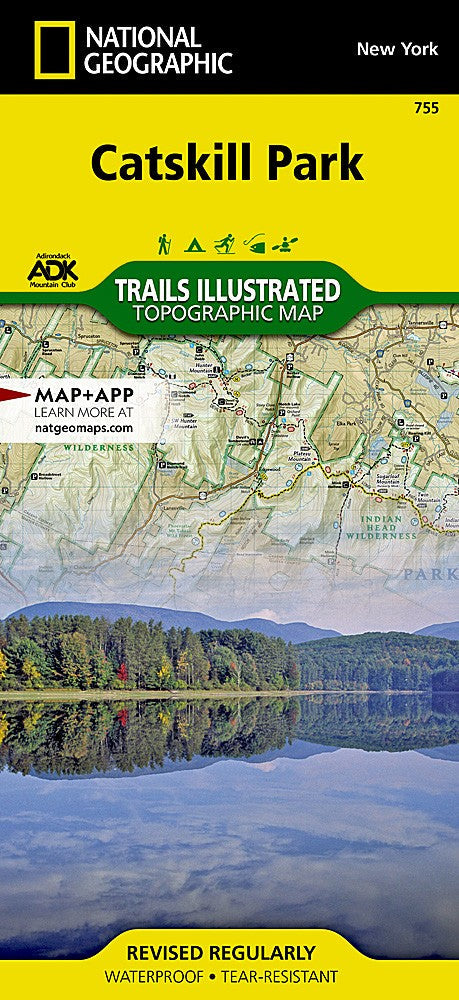 Catskill Park NY Waterproof Topographic Map Hiking Camping Trail Guide #755