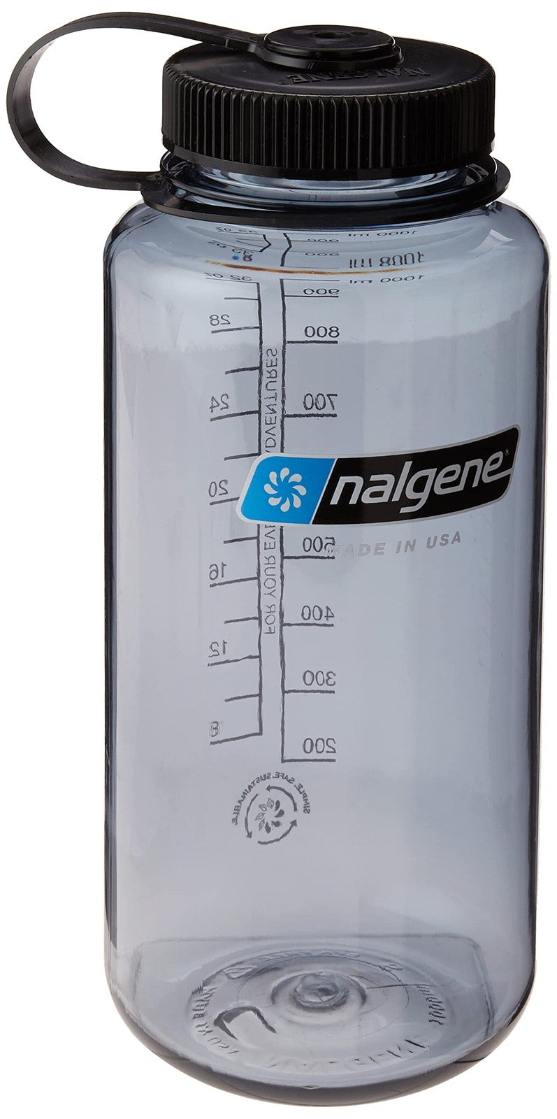 Nalgene Sustain Tritan BPA-Free Water Bottle – Wide Mouth, 32 oz, Gray