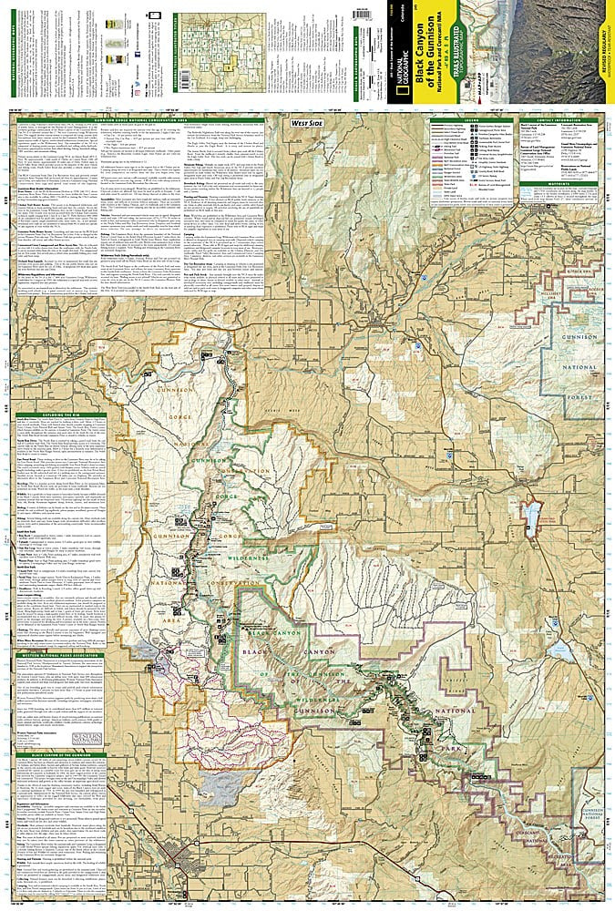 Black Canyon Gunnison National Park CO Waterproof Topo Map Hiking Camping #245