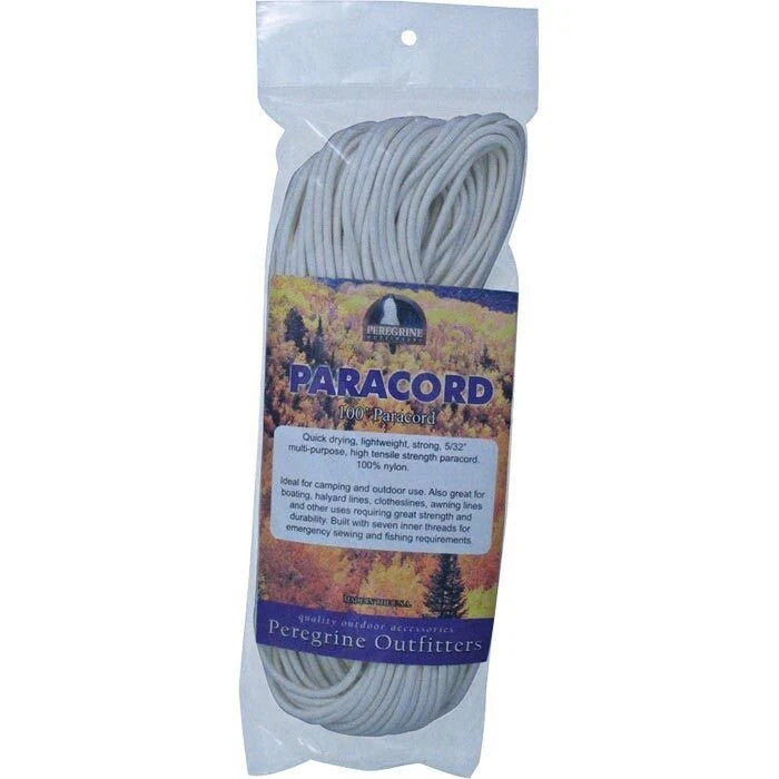 Peregrine 50ft Paracord (White, 5/32" Nylon)