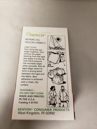Kenyon K-Tape 3" x 18" Navy Blue Ripstop Nylon Adhesive-Backed Repair Tape