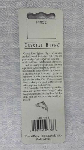 Crystal River Spin/Fly Combo Size 8 Potomac Coachman Fishing Lure CRS-101-8