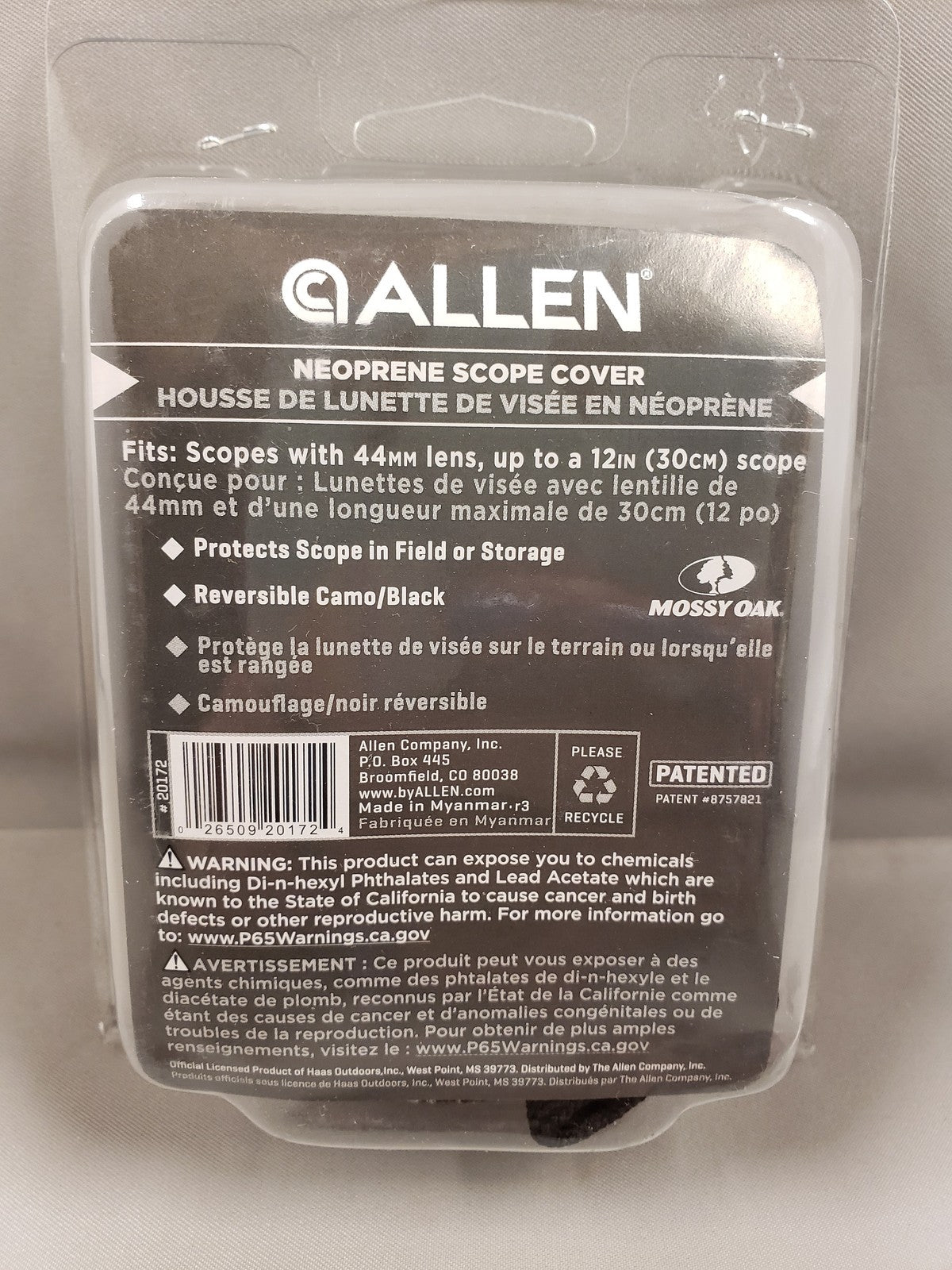 Allen Neoprene Scope Cover – Reversible Camo/Black Sz M Fits up to 44mm Lens