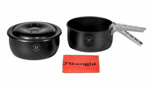 Trangia Tundra 2 Non-Stick Camping Cook Set – Saucepans, Lid, Pot Lifter, Sack