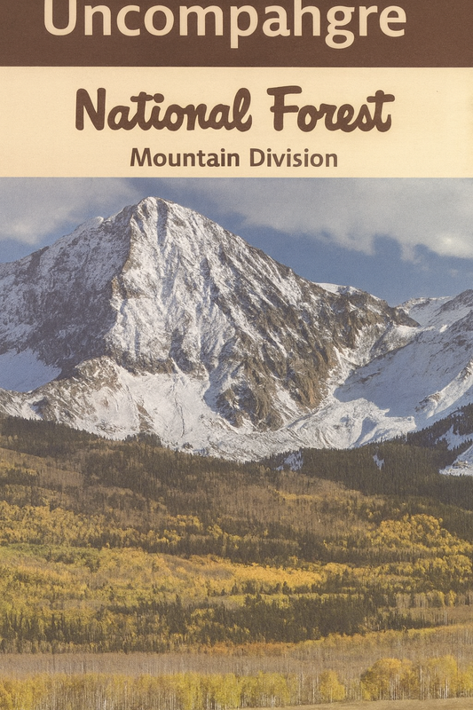 USGS Topographic Map – Colorado Uncompahgre National Forest Hiking & Recreation