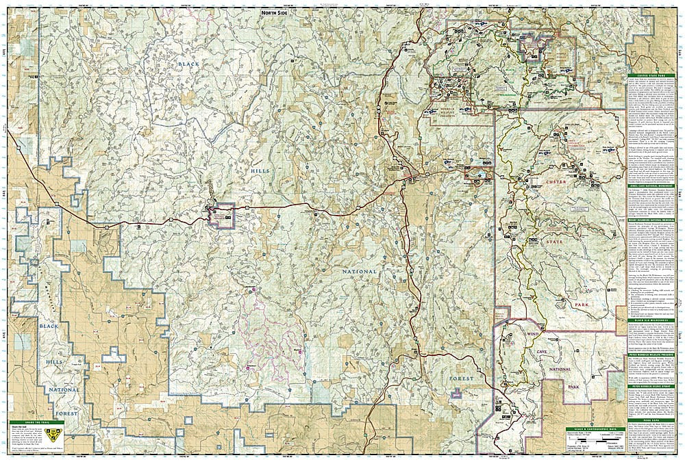 Black Hills National Forest SD Waterproof Topo Map Bundle Pack Hiking Camping