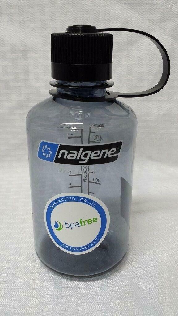 Nalgene Narrow Mouth 16 oz Sustain Water Bottle – Gray – BPA-Free 