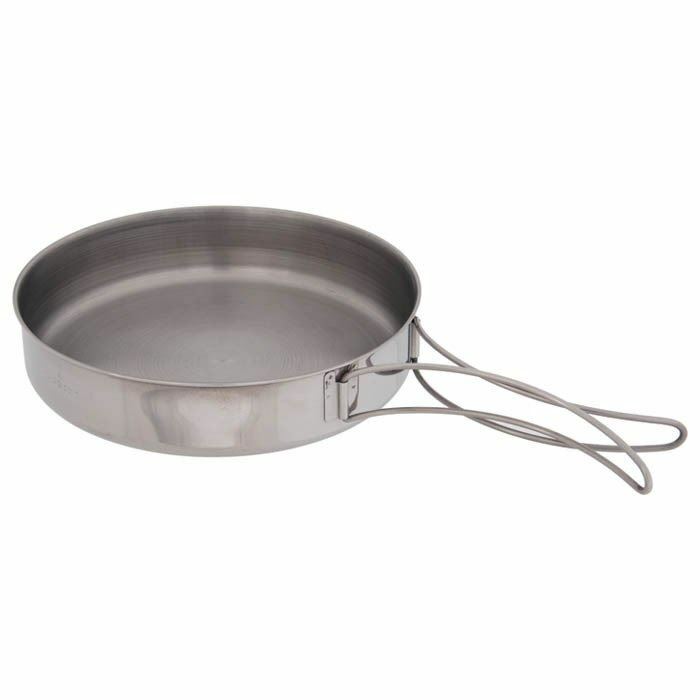 Olicamp AK 3 Qt Stainless Steel Mess Kit Cookset w/Pot--Fry Pan Lid--Stuff Sack